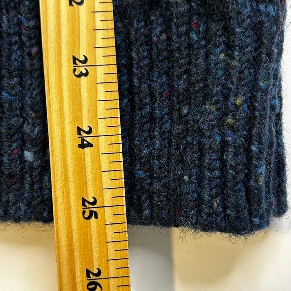 Kilcarra Club Monaco women's irish donegal wool blue cable knit sweater sz L - Picture 8 of 9